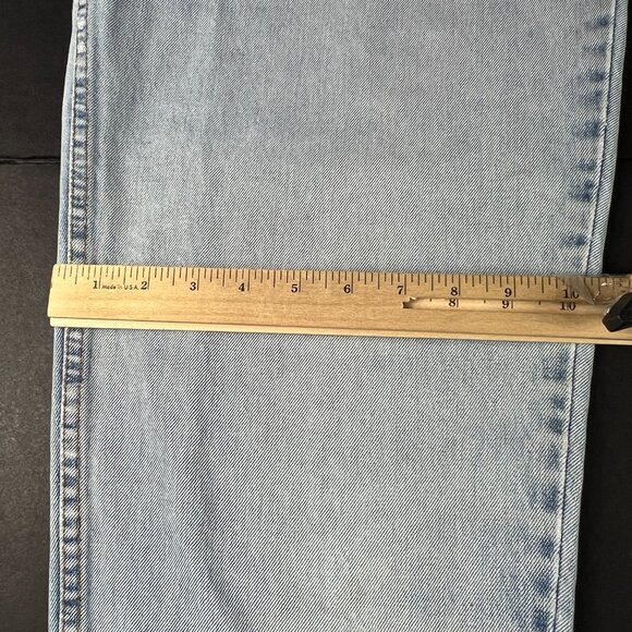 VTG 90s Levi's Jeans Women Measured 33x29 522 Tapered  Light Blue Denim Tag 16 M - Picture 13 of 16